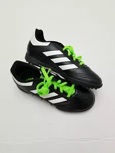 NEW Adidas Unisex Youth Goletto V TF Soccer Cleats Blk/Wht/Neon BB4837 Sz 13.5 K - Picture 1 of 9