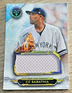 2019 Topps Triple Threads Single Jumbo Relics Amethyst /27 CC Sabathia #SJR-CS1