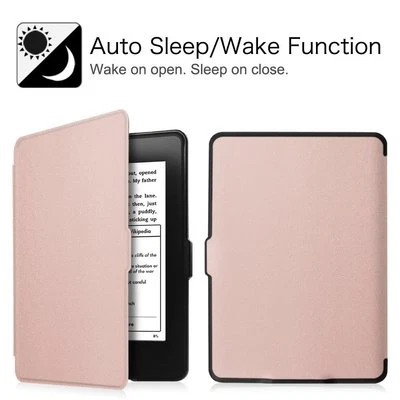Funda delgada de cuero PU con reposo/despertar para Amazon Kindle Paperwhite Foto 1 de 4