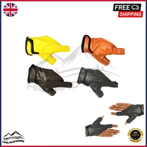 HW Longbow Archery Hunting Gloves Hunting Protective Leather Glove2 Fingers S-XL - Picture 1 of 1