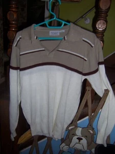 VINTAGE WESTCHESTER CLASSIC Brown Tones Acrylic Sweater/Shirt - SIZE MEDIUM - Picture 1 of 3