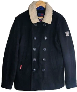 Chaqueta chaquetón SUPERDRY azul marino para hombre negra The Rookie cuello sherpa talla XL - Imagen 1 de 9