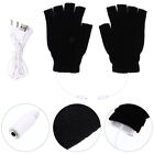  Electric Typing Gloves Thermal Half Finger Heated Laptop USB Christmas