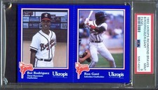 1992 Ukrop's Richmond BRAVES Panel RON GANT Boi RODRIGUEZ Atlanta PSA 9 Pop 1