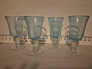 4 Vintage Lenox Colore Blue Provencial Water Goblets EUC Kitchenware~Glassware - Bild 1 von 10