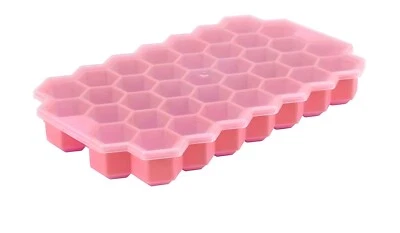 Hexagonal Ice Cube Molds Tray with Sealing Lid for Ice Chilled Drinks Silicone - Image 1 of 3