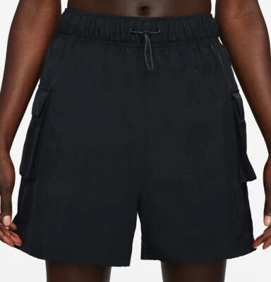 Pantalones Cortos de Carga Nike Essential Tejidos de Tiro Alto para Mujer DM6247 NUEVOS Negros Atléticos XS Foto 1 de 4