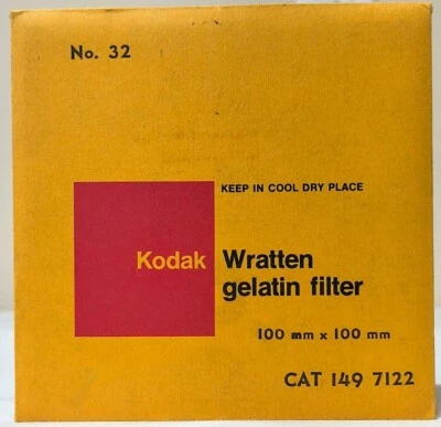 Vintage Kodak Wratten Gelatin Filter No. 32 3" /7.6cm Square - NEW - Image 1 of 2