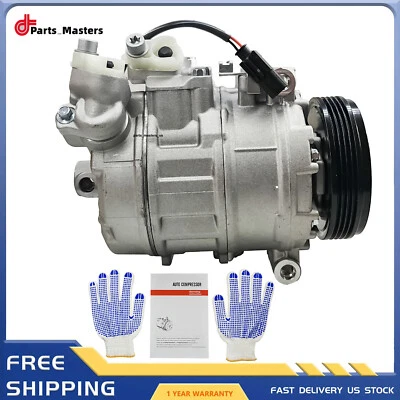 A/C Compressor w/ 4-Grooves for BMW 745i & 750i & 760i & 745Li & 750Li & 760Li - Image 1 of 4