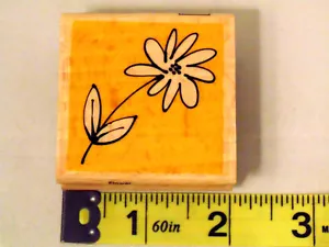 Vap! Scrap Flower Wood Mount Stamp Art Crafts Scrapbook Fabric Paint DIY Floral - Picture 1 of 6