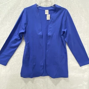 Blair Cardigan Knit Jacket Women's Small Blue Open Front Long Sleeve Pockets New - Picture 1 of 8