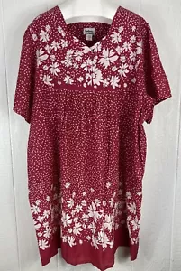 Vestido de Casa Floral Anthony Richards MuuMuu Rojo Hawaiano Talla 5X - Imagen 1 de 11