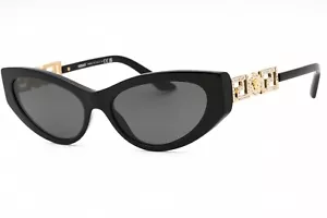 Occhiali da sole Versace VE4470B GB1/87 montatura nera lenti grigio scuro 56 mm - Foto 1 di 4