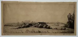 Paysage Belge GRAVURE Eau Forte ADOLPHE BEAUFRERE Belgique 1907 - Bild 1 von 3