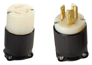 Nema L6-15 Stecker Und Anschluss Set - Leistung für 15A,250V,3-Wire,2 Pol - Cul - Bild 1 von 1