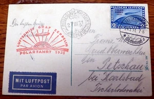 AK Karte Friedrichshafen Malyguin Polarfahrt LZ 127 Graf Zeppelin 2 RM Zittau - Bild 1 von 4