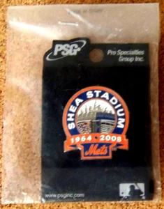 Shea Stadium NY New York Mets pin 1964 2008 Final Season logo MLB by PSG - Picture 1 of 8