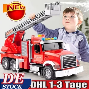 Große Feuerwehrauto mit Licht & Sound Spielzeugauto Feurwehr Spielzeug Geschenk - Bild 1 von 11
