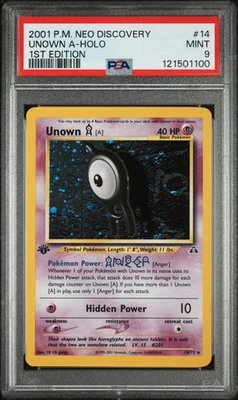 2001 Pokemon Neo Discovery Unown A-Holo 1st Edition PSA 9 - Image 1 of 2
