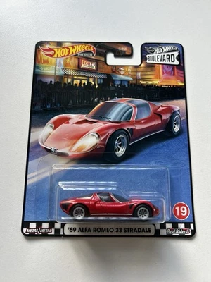 Coche diecast Hot Wheels Premium Boulevard 69 Alfa Romeo 33 Stradale 1:64 difícil de encontrar Foto 1 de 2