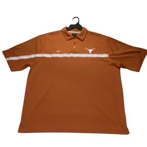 Texas Longhorns Band Polo w Pearl Snap Dri-Fit Team Nike Pre-Owned Super Nice - Picture 1 of 4