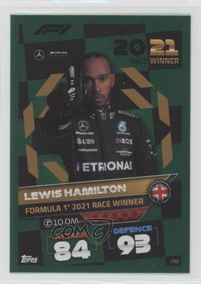 2022 Topps F1 Turbo Attax Race Winners Green Mirror Foil /500 Lewis Hamilton - Image 1 of 2