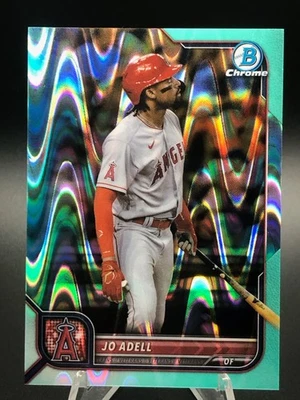 Jo Adell 2022 Bowman Chrome Aqua Ray Wave /199 Prospect Card #29 Angels - Image 1 of 4