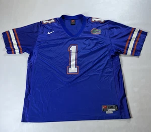 Nike Florida Gator #1 Football Jersey Adult Large +2 Length 2XL Blue - Picture 1 of 7