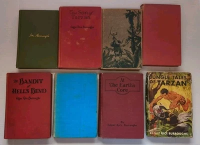 Лот из 8 Винтажных Книг Эдгара Райса Берроуза Тарзан Основной Мексиканский Бандитский Набор - Изображение 1 из 4