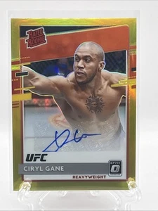 Ciryl Gane Rated Rookie Gold Prizm Auto 07/10 RC - 2021 Panini Optic UFC - Foto 1 di 3