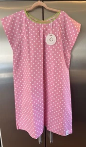 NWT Gownies L/XL (10-16) Molly Pink Polkdot Hospital Gown Maternity - Picture 1 of 11