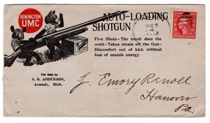 1912 Armada MI Remington Shotgun - Gun Advertising w/ Bear See Reverse - Picture 1 of 3