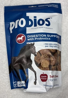 Probios Horse Soft Chews 1.32 Lb. Apple Flavor Digestion Support w/probiotics