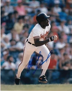 MIKE DEVEREAUX BALTIMORE ORIOLES ACTION SIGNED 8x10 - Picture 1 of 1