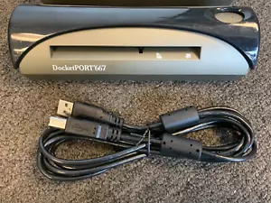 1 Ambir DocketPort 667 Simplex Color ID Card Sheetfed Scanner DP667 w/USB Cable - Picture 1 of 4
