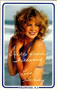 Postal Bathing Beauty Hello From Wildwood Love Sandy Chrome sin publicar - Imagen 1 de 2