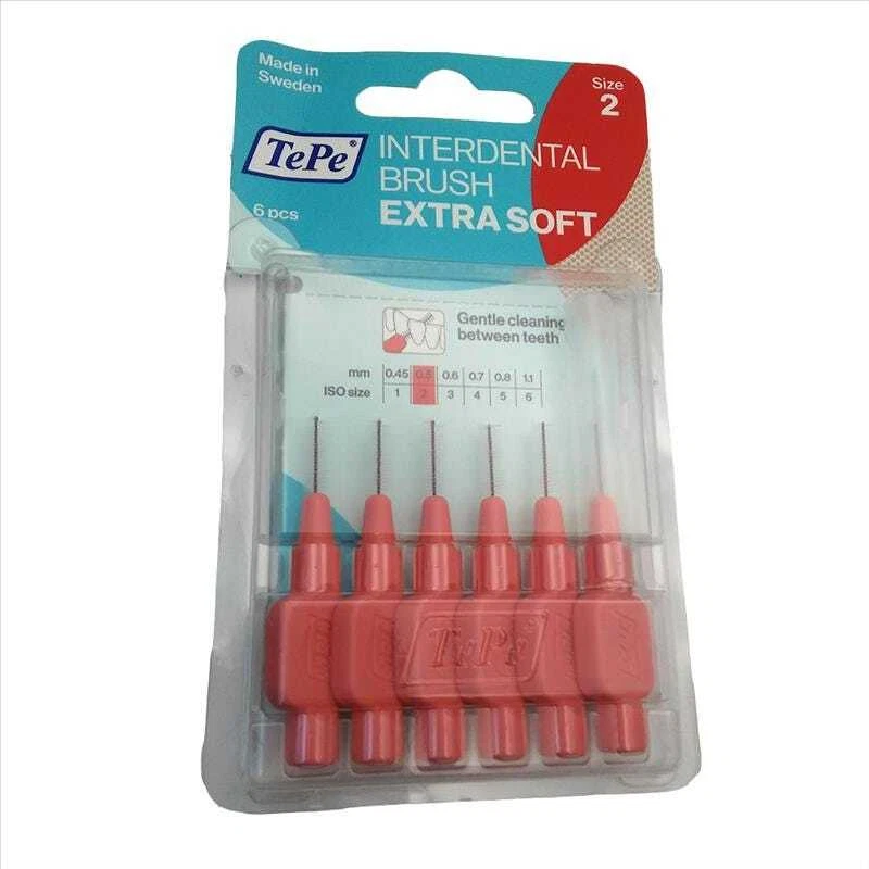 TePe Scovolini Interdentali Extra Soft Misura 2 0,5 mm Colore Corallo 6 Pezzi - Immagine 1 di 1