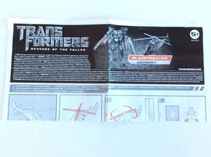 TRANSFORMERS Revenge of the Fallen BLAZEMASTER Instructions, Deluxe 2009 - Picture 1 of 2