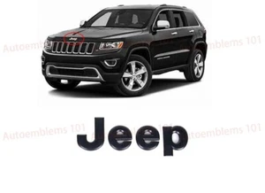 Jeep Grand Cherokee 2014-2022 placa de identificación de repuesto negra emblema parrilla delantera - Imagen 1 de 1