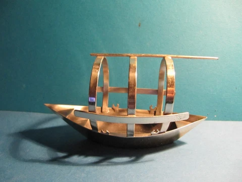 Italian Solid Silver Ship Ark Boat 77gramm Hallmarked 800 by F.A.L.A. fala Cover