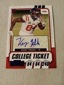 2021 KENNY YEBOAH PANINICONTENDERS HANDSIGNIERTE AUTO ROOKIE CARD RC /99 OLE MISS - Bild 1 von 2