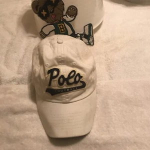 Polo Ralph Lauren Football Varsity Patch Football Cap Hat White - Picture 1 of 4