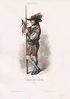 Meran Tyrol Italy Italia Weinwächter Costumes Traditional Lithography 1800