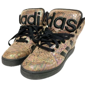 Adidas Jeremy Scott Instinct Hi Top Sneakers Snakeskin Men's 23.5cm/US5.5 Rare - Picture 1 of 11