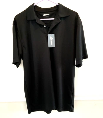 Camisa Polo Paragon Plus Para Hombre Talla M Negra - Absorbe Humedad - Upf 30+ Golf Nueva con Etiquetas Foto 1 de 4