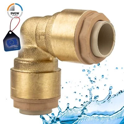 ITAP-FIT Messing-Steckverbinder Winkelkupplung für Cu-Rohr - DVGW zugelassen - Bild 1 von 4