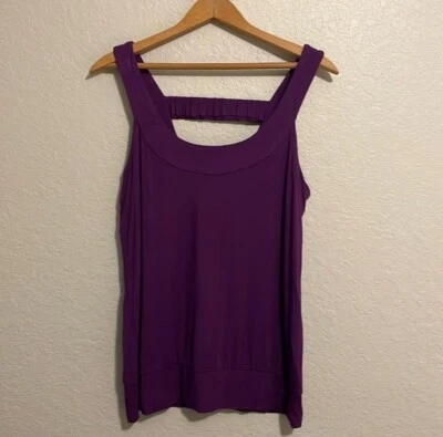 Top pulóver púrpura sin mangas con cable & gauge para mujer talla M Foto 1 de 4