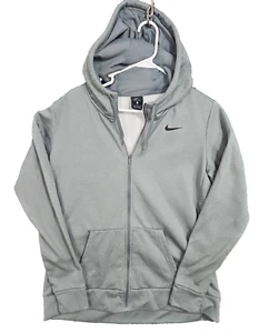 Nike Hoodie Women's Medium Gray Dri-Fit Full Zip Sportswear Fleece - Picture 1 of 7