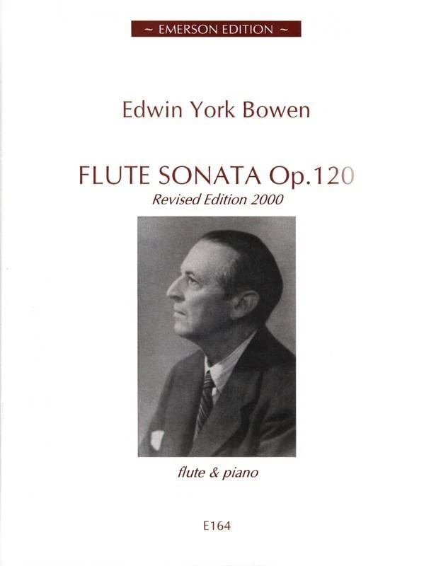 Flute Sonata op.120 flute and piano York Bowen Emerson Edition - Image 1 of 1