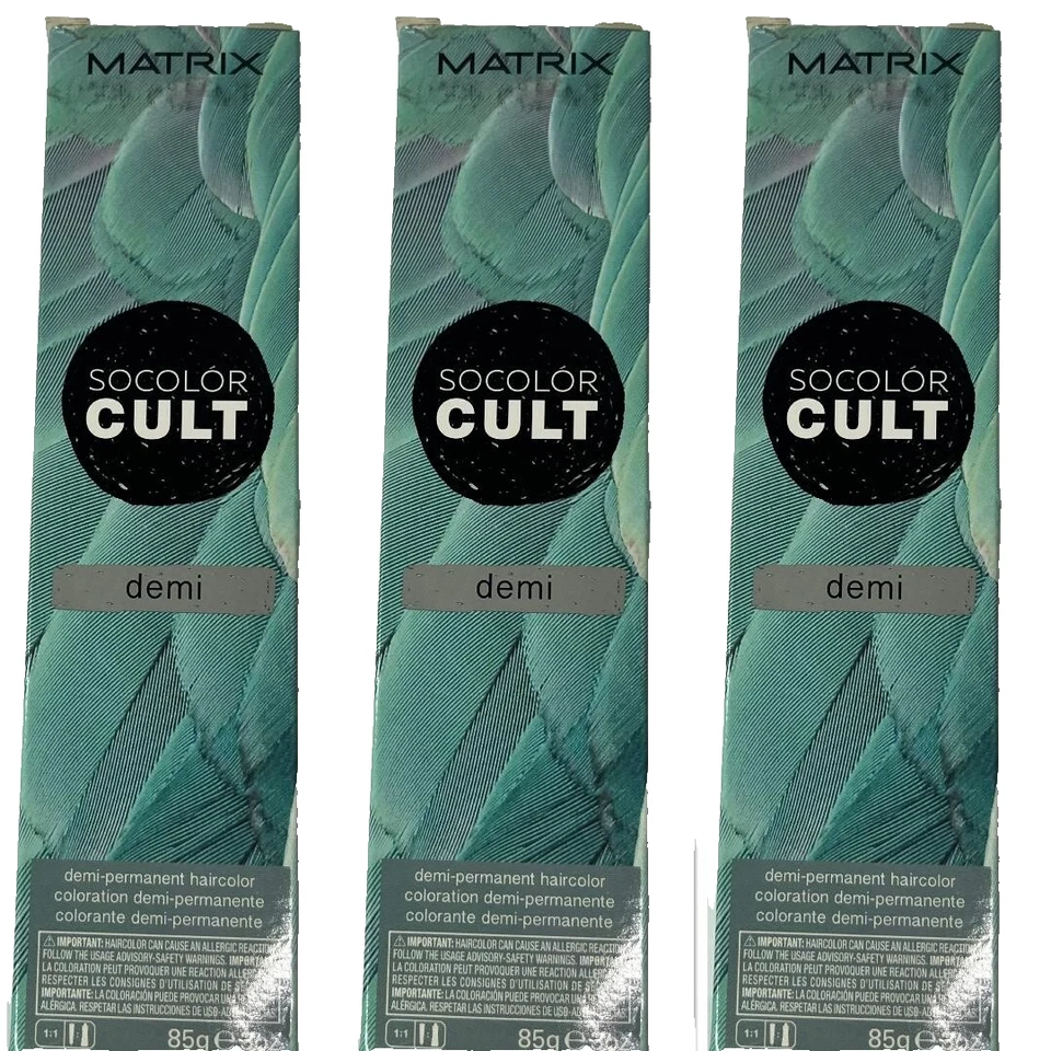 Color de cabello 3 Matrix COLOR CULT DEMI PERMANENTE 3 OZ EA POLVORIENTO VERDE AZULADO Foto 1 de 1